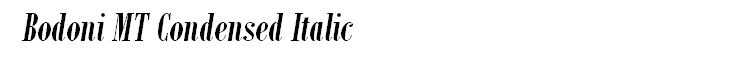 Bodoni MT Condensed Italic